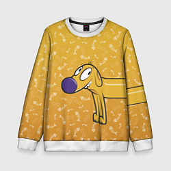 Свитшот детский КОТОПЕС Пес спереди, цвет: 3D-белый