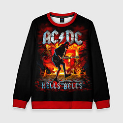 Свитшот детский ACDC HELLS BELLS, цвет: 3D-красный