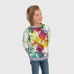 Свитшот детский Красно-жёлтые пятна, цвет: 3D-меланж — фото 2