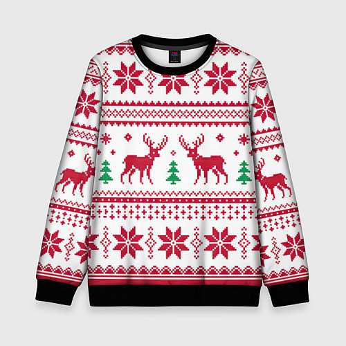 Детский свитшот Зимняя ночь / 3D-Черный – фото 1