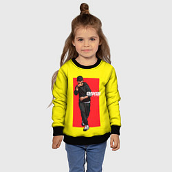 Свитшот детский Стильный Эминем, цвет: 3D-черный — фото 2