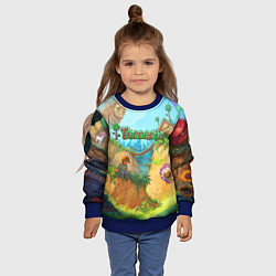 Свитшот детский Terraria Террария Z, цвет: 3D-синий — фото 2