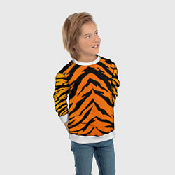 Свитшот детский Шкура тигра, цвет: 3D-белый — фото 2