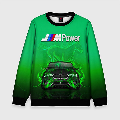 Детский свитшот BMW GREEN STYLE / 3D-Черный – фото 1