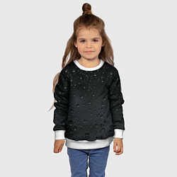 Свитшот детский Ночной дождь, цвет: 3D-белый — фото 2