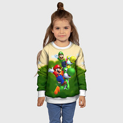 Свитшот детский 3DMario, цвет: 3D-белый — фото 2