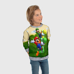 Свитшот детский 3DMario, цвет: 3D-меланж — фото 2