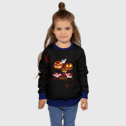 Свитшот детский Кровавый Halloween, цвет: 3D-синий — фото 2