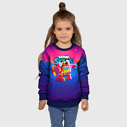 Свитшот детский Мег BrawlStars трансформер, цвет: 3D-синий — фото 2