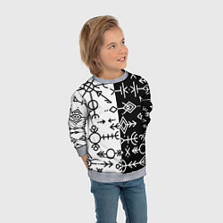 Свитшот детский ДРЕВНИЕ СЛАВЯНСКИЕ РУНЫ, цвет: 3D-меланж — фото 2