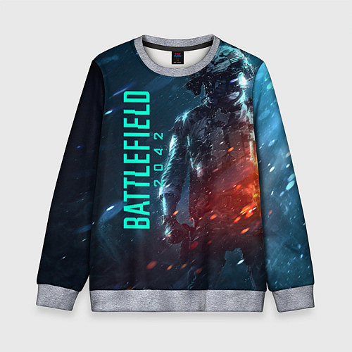 Детский свитшот BATTLEFIELD 2042 SOLDIER WARS / 3D-Меланж – фото 1