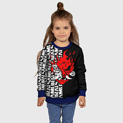 Свитшот детский CYBERPUNK 2077: SAMURAI, цвет: 3D-синий — фото 2