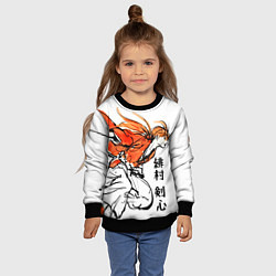 Свитшот детский Химура - Бродяга Кенсин, цвет: 3D-черный — фото 2