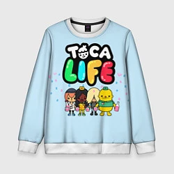 Свитшот детский Toca Life: Logo, цвет: 3D-белый