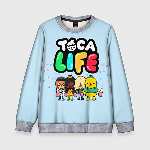Детский свитшот Toca Life: Logo / 3D-Меланж – фото 1