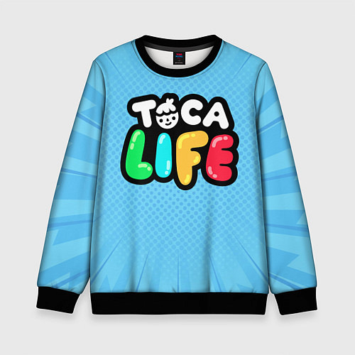 Детский свитшот Toca Life: Logo / 3D-Черный – фото 1