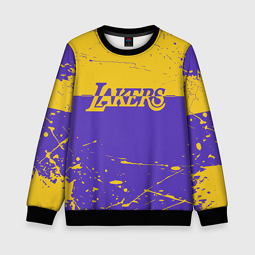 Детский свитшот Kobe Bryant - Los Angeles Lakers - NBA / 3D-Черный – фото 1