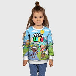 Свитшот детский Toca Life, цвет: 3D-белый — фото 2