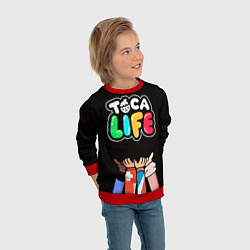 Свитшот детский Toca Life: Friends, цвет: 3D-красный — фото 2