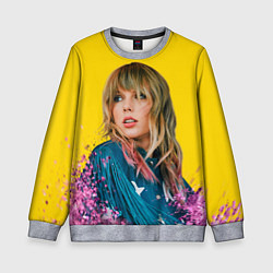 Свитшот детский Красотка Тейлор, цвет: 3D-меланж