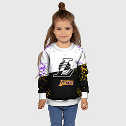 Свитшот детский Коби Брайант Los Angeles Lakers,, цвет: 3D-белый — фото 2
