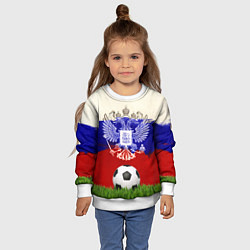 Свитшот детский Российский футбол, цвет: 3D-белый — фото 2