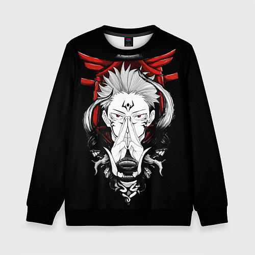 Детский свитшот ЗАКЛИНАНИЕ ИТАДОРИ СУКУНА / 3D-Черный – фото 1