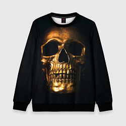 Свитшот детский Gold Skull, цвет: 3D-черный