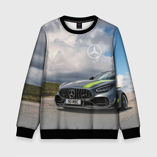 Детский свитшот Mercedes V8 Biturbo Racing Team AMG / 3D-Черный – фото 1