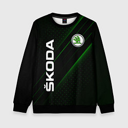 Свитшот детский SKODA, ШКОДА, цвет: 3D-черный