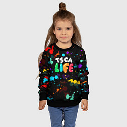 Свитшот детский TOCA BOCA RAINBOW PAINTS ТОКА БОКА РАДУЖНЫЕ КРАСКИ, цвет: 3D-черный — фото 2