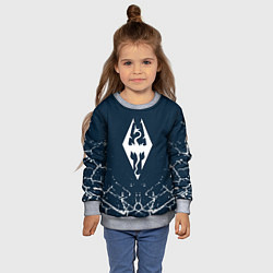 Свитшот детский THE ELDER SCROLLS SKYRIM ЭМБЛЕМА ДРАКОНА, цвет: 3D-меланж — фото 2