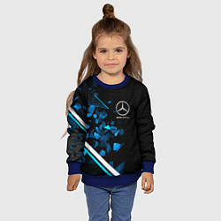 Свитшот детский Mercedes AMG Осколки стекла, цвет: 3D-синий — фото 2