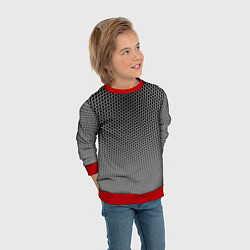 Свитшот детский Шестиугольная сетка, цвет: 3D-красный — фото 2
