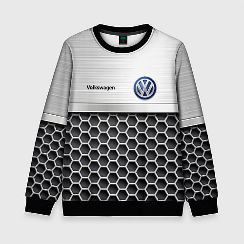 Детский свитшот Volkswagen Стальная решетка / 3D-Черный – фото 1
