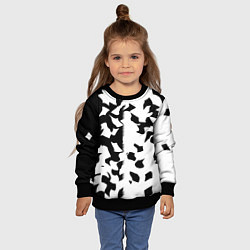 Свитшот детский Черно-белый камуфляж, цвет: 3D-черный — фото 2
