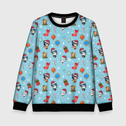 Свитшот детский GI Christmas Pattern, цвет: 3D-черный
