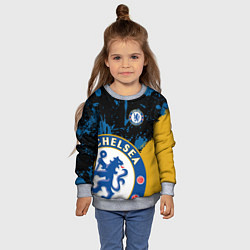 Свитшот детский ЧЕЛСИ CHELSEA GOLDEN LOGO, цвет: 3D-меланж — фото 2