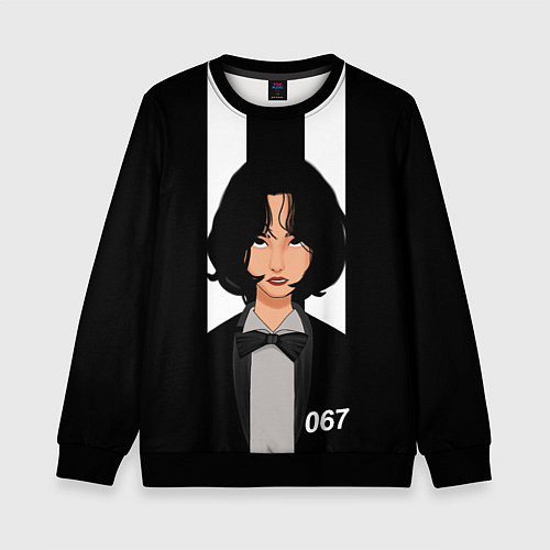 Детский свитшот Игрок Кан Сэ Бёк номер 067 в костюме / 3D-Черный – фото 1