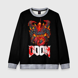 Свитшот детский Какодемон Cacodemon Doom, цвет: 3D-меланж