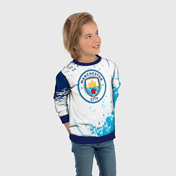 Свитшот детский Manchester City - Футбольный клуб, цвет: 3D-синий — фото 2