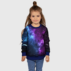 Свитшот детский NEON GALAXY НЕОНОВЫЙ КОСМОС, цвет: 3D-синий — фото 2