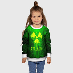 Свитшот детский STALKER LOGO RADIATOIN NEON TOXIC, цвет: 3D-белый — фото 2