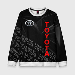 Свитшот детский TOYOTA SPORT ГЕОМЕТРИЯ, цвет: 3D-белый