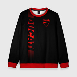 Свитшот детский DUCATI BLACK RED LINE, цвет: 3D-красный