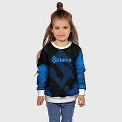 Свитшот детский Sabaton синий дым, цвет: 3D-белый — фото 2