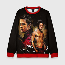 Свитшот детский Бред Питт Бойцовский клуб, цвет: 3D-красный