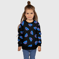 Свитшот детский Huggy Wuggy Pattern, цвет: 3D-черный — фото 2