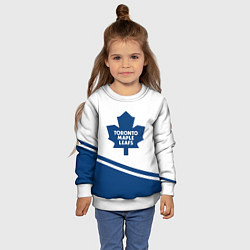 Свитшот детский Toronto Maple Leafs Торонто Мейпл Лифс, цвет: 3D-белый — фото 2