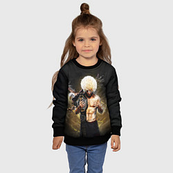 Свитшот детский Хабиб Нурмагомедов с орлом, цвет: 3D-черный — фото 2